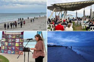 Image collage of Walk Through the Darkness and Into the Light event