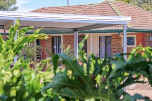 Alf's front door in summer