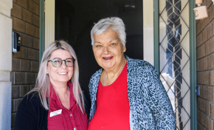 Dianne with Julie, her AnglicareSA service coordinator