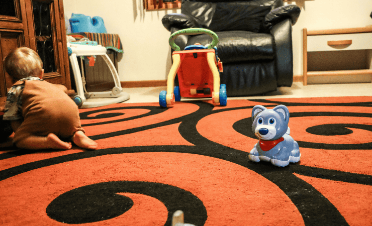 Toys are starting to fill the home as the family spend their first Christmas and milestones together.