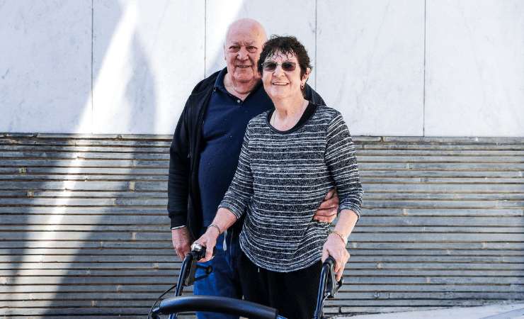 Robyn pictured with her partner Ian