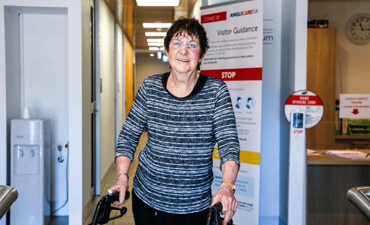 Robyn loves getting active and social at the AnglicareSA Playford allied health gym.