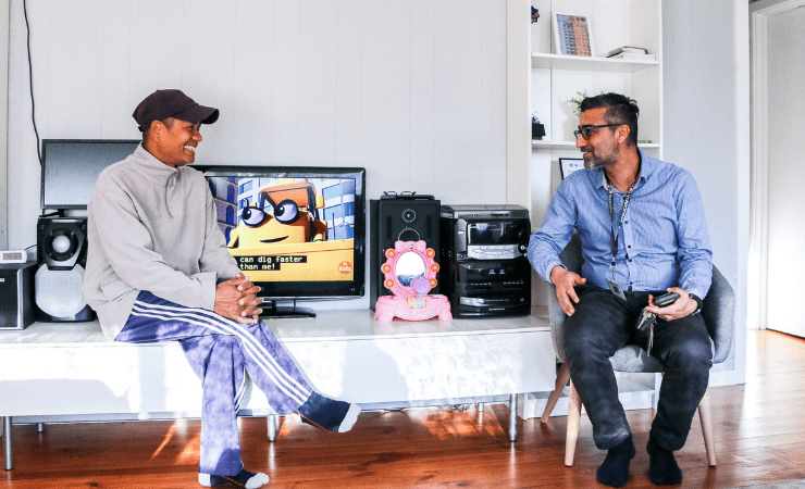 Nazri with AnglicareSA Housing Options Coordinator, Ali Akbarpour.