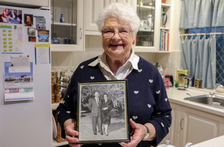 The couple first met at an Adelaide tenpin bowling alley — Frank moved lanes right next to Judy’s friends to catch her attention.